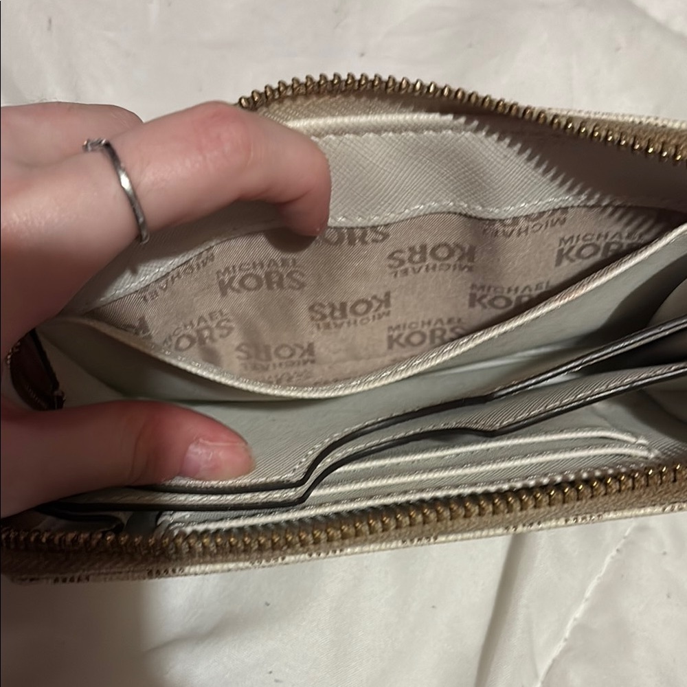 Michael Kors Beige Monogram Wallet - Picture 9 of 9